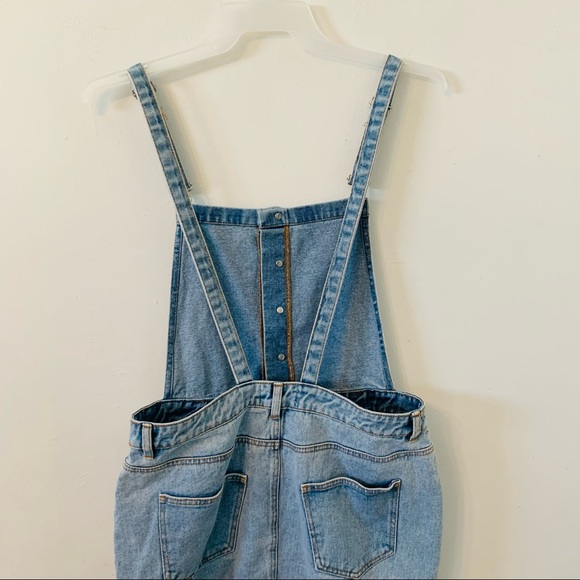 PacSun Denim Button Down Jean Overall Mini Dress L - Picture 7 of 8